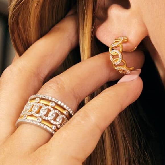 Freida Rothman Shining Hope Chain Hope Earrings - Picture 2 of 7